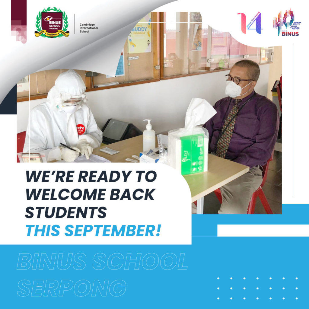 MSHS Teachers Taking the COVID19 Antigen Test BINUS SCHOOL Serpong